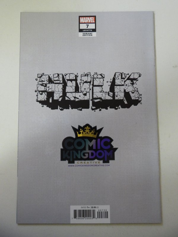 Hulk #7 Virgin Variant Signed by Tyler Kirkham W/ COA NM Condition