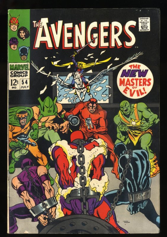 Avengers #54 FN+ 6.5 1st Appearance New Masters of Evil!