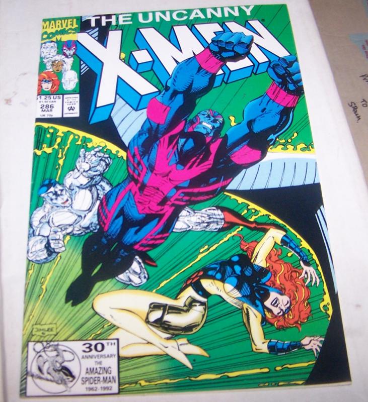 Uncanny X-Men #286 1992 MARVEL  archangel jean gray  colossus  ROGUE JIM LEE 