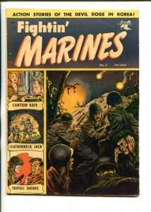 FIGHTIN' MARINES #6-1952-ST JOHNS-CANATEEN KATE-MATT BURKE-KOREAN WAR-vg+