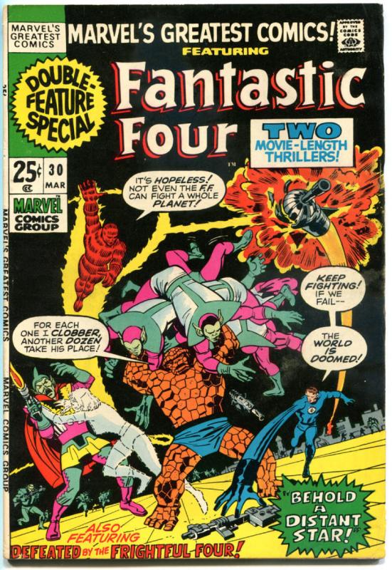 MARVEL GREATEST COMICS #29 30 31, FN FN+ FN+, 1969, Jack Kirby, Fantastic Four