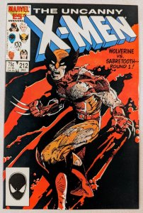 Uncanny X-Men #212 VF+ 8.5 1st fight of Wolverine & Sabretooth! Key Issue