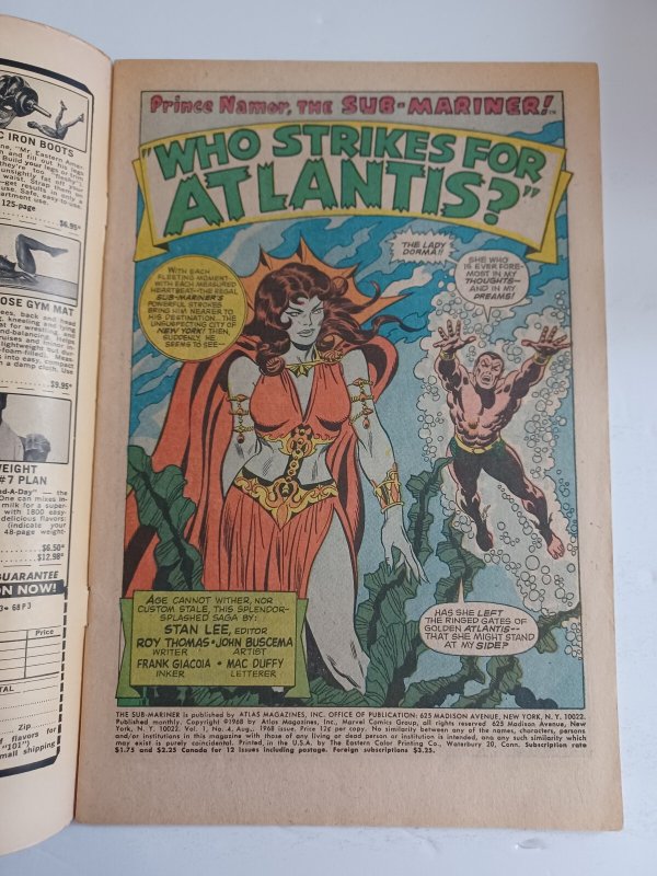 Sub-Mariner #4 - Namor - 1968 - VG