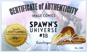 SPAWN's UNIVERSE #1 A B C D: 4 ISSUE SET  J SCOTT CAMPBELL SIGNED & SEALED W/COA