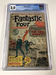 Fantastic Four 13 Cgc 2.0 Ow Pages Marvel Silver Age