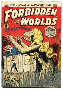 Forbidden Worlds #33 1956- Bride of the Swamp! Pre-Code horror