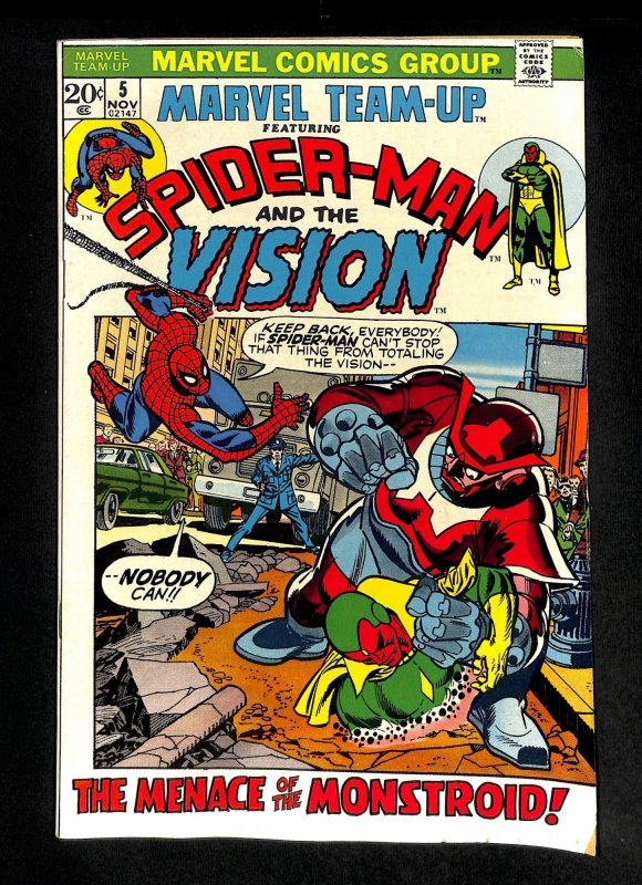 Marvel Team-up #5 Spider-Man Vision! 1st Appearance Monstroid!