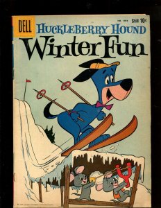 HUCKLEBERRY HOUND #1054 (6.0) WINTER FUN ~ FOUR COLOR DELL
