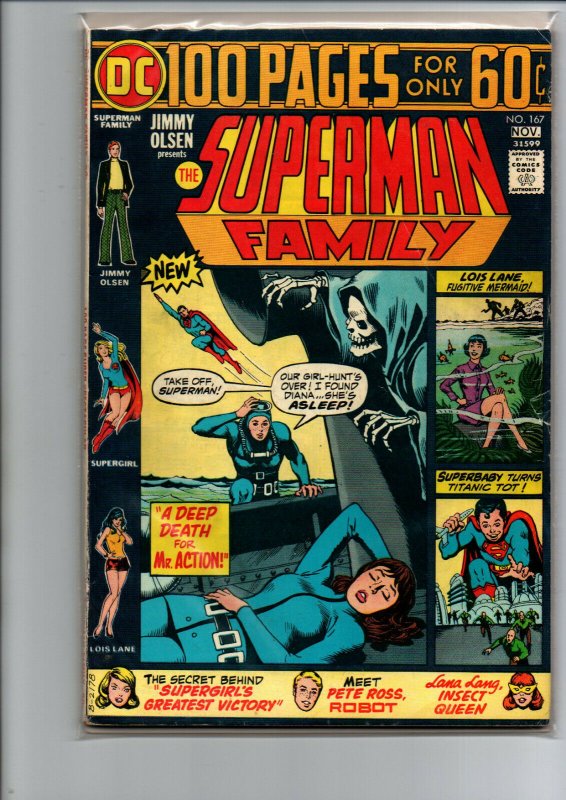 Superman Family #167 - Supergirl - Lois Lane - 1974 - Very Fine