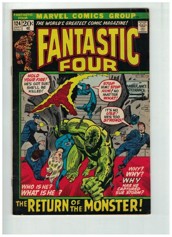 FANTASTIC FOUR 124 VG+ July 1972