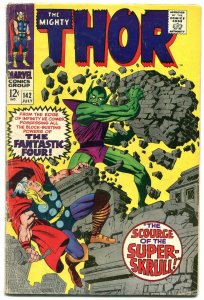 THOR #142 comic book 1967-MARVEL COMICS-SUPER SKRULL-KIRBY VG