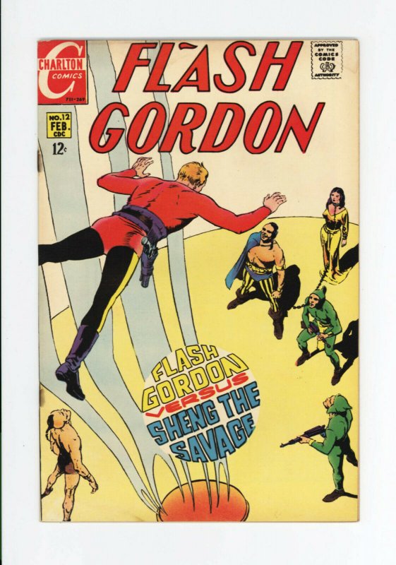 FLASH GORDON #12 VG/FN - REED CRANDALL Cover & Art - 1st Charlton issue