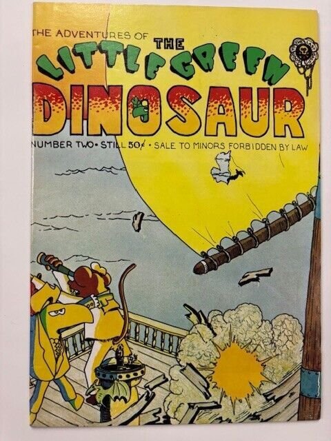 The Adventures of the Little Green Dinosaur #2 F-VF Last Gasp 1973  Chambers