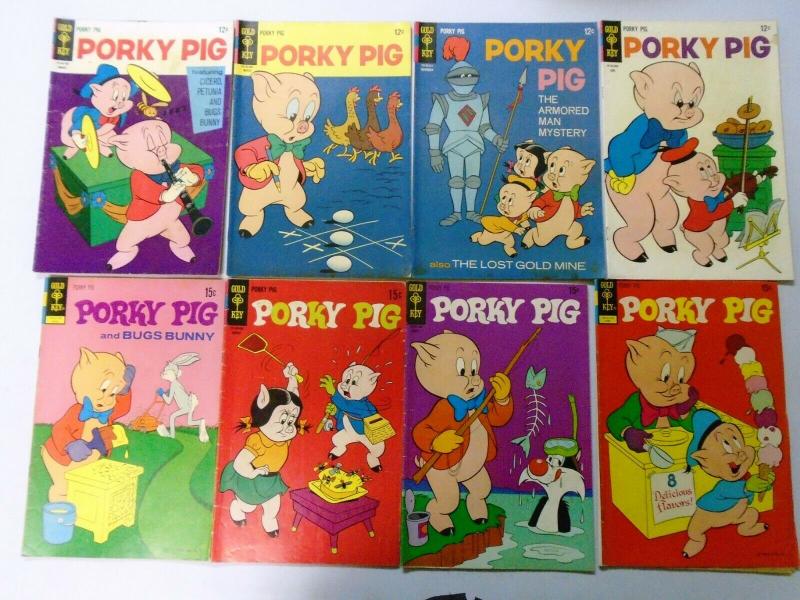 Silver + Bronze Age Gold Key Looney Tunes Porky Pig Comic Lot, 27 Different, V.G