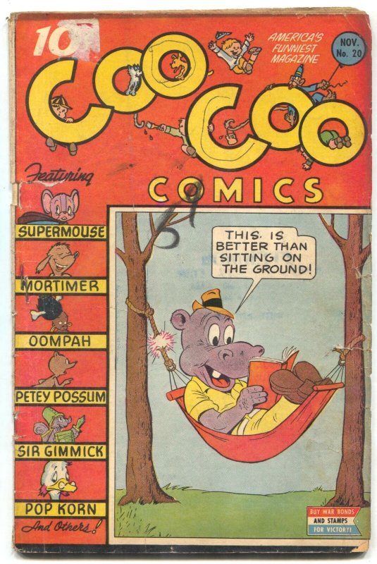 Coo Coo #20 1945- Golden Age Funny Animals- Supermouse G