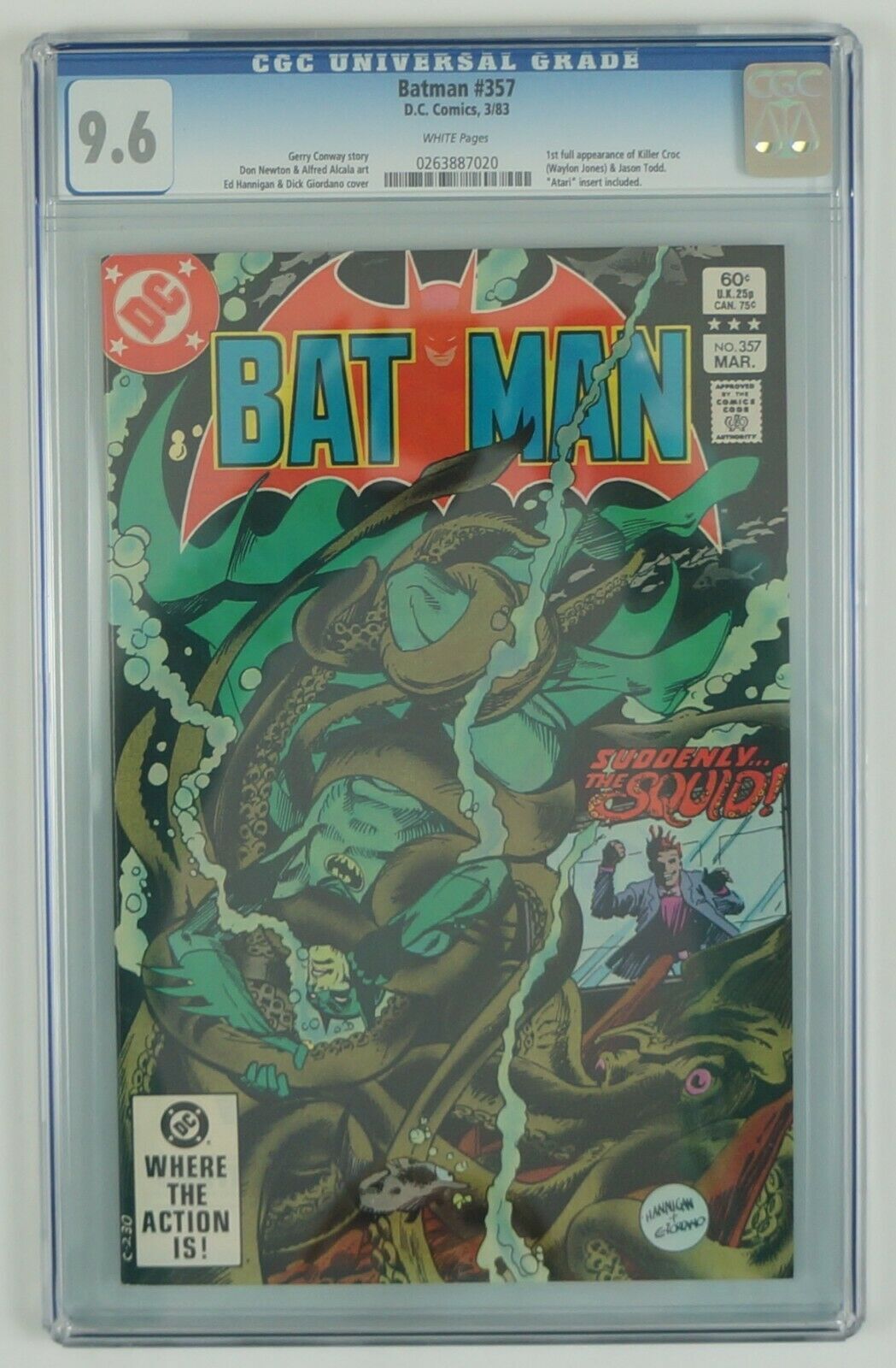 Batman #357 CGC  DC First appearance of Jason Todd & Killer Croc white  pages | Comic Books - Modern Age, DC Comics, Batman, Superhero / HipComic