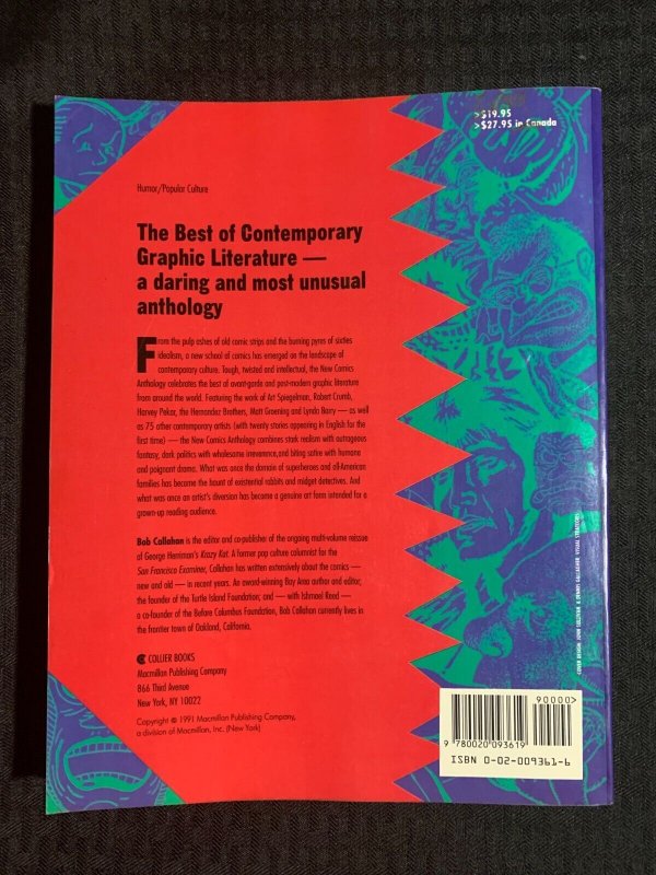 1991 THE NEW COMICS ANTHOLOGY by Bob Callahan SC FN 6.0 1st Collier