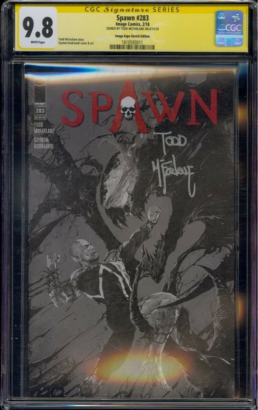 SPAWN #283 CGC 9.8 SS SIGNED MCFARLANE IMAGE EXPO SKETCH EDITION RAREST SPAWN