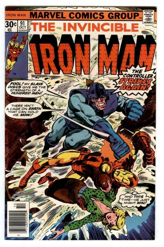 IRON MAN # 91 Oct 1976 Controller Blood Brothers App.Scrounger Detective O'Brien