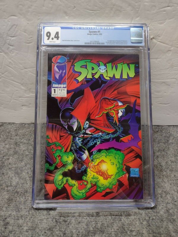 SPAWN 1 1992 CGC 9.4 WHITE PAGES 1st Appearance of Al Simmons - Todd McFarlance