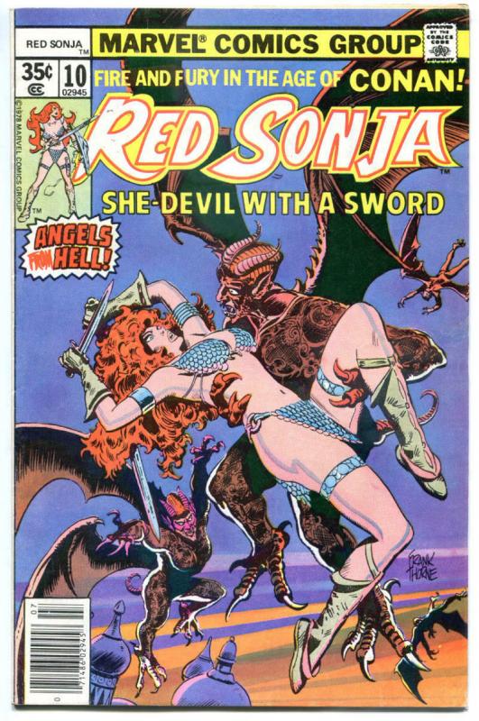 RED SONJA #10, VF+, Robert E Howard, She-Devil Sword, Frank Thorne,1977 1978