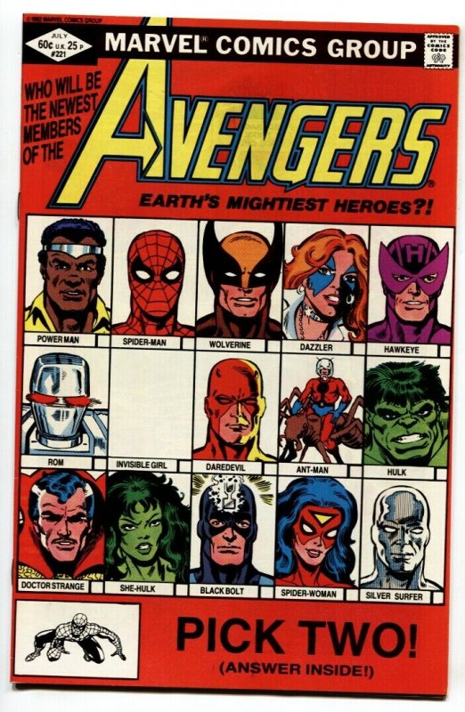 Avengers #221 1982 SHE-HULK joins the Avengers NM-