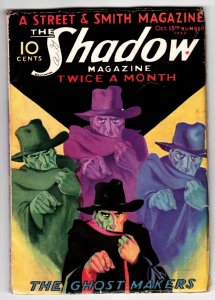 SHADOW 1932 October 15-The Ghost Makers-STREET AND SMITH-RARE PULP vg/fn