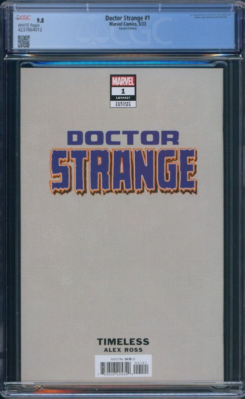 Doctor Strange #1 CGC 9.8 Alex Ross Timeless Dormammu Virgin Variant Marvel 2023