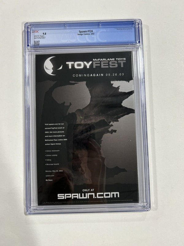 Spawn 124 2003 Image Comics CGC 9.8 white pages