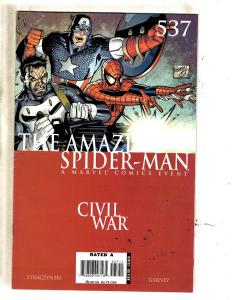 Amazing Spider-Man # 537 FN/VF Marvel Comic Book Civil War Captain America J321