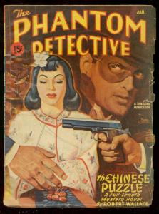 PHANTOM DETECTIVE JAN 1947- CHINESE PUZZLE ORIENTAL GAL G/VG