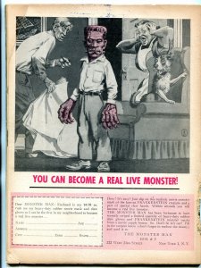 World Famous Creatures #4 June 1959- rare monster magazine- Frankenstein f/g