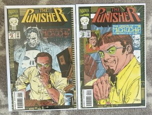 The Punisher The Origin Of Microchip #1,2 NM Set Lot 1993 Marvel