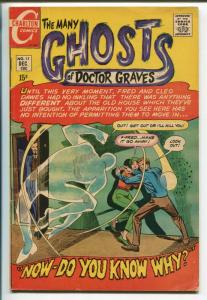 MANY GHOSTS OF DOCTOR GRAVES #17 1969-CHARLTON-STEVE DITKO ART-HORROR-vg