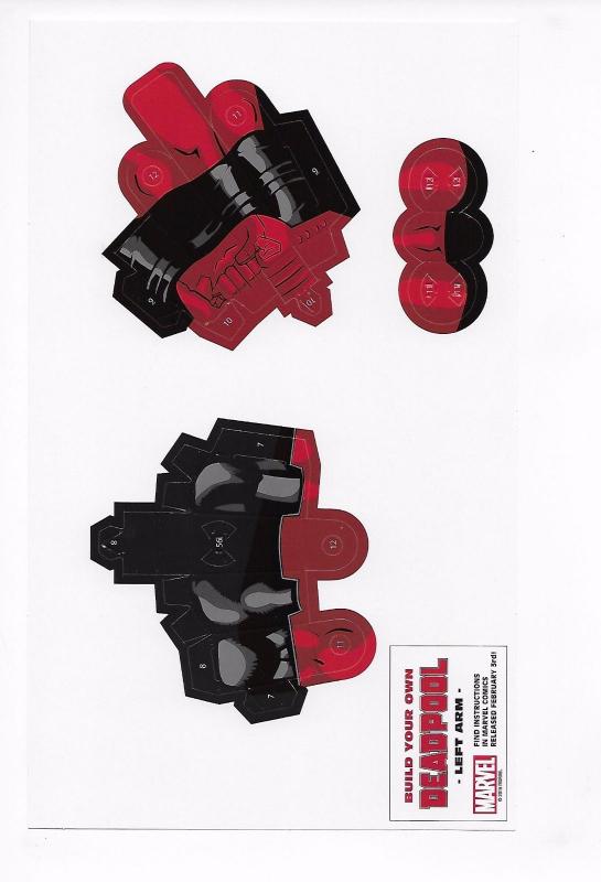 Build Your Own Deadpool Paperdoll Complete Set of 6 plus Preview Comic - New