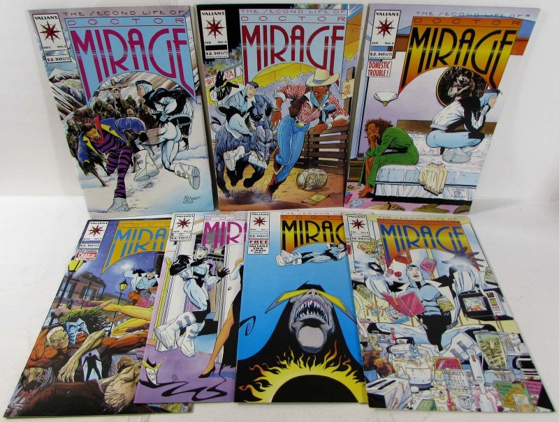 Second Life Doctor Mirage Lot 7 #2, 4, 3, 5, 6, 7, 8 Valiant 1993 Comics