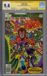 X-MEN #107 CGC 9.4 SS SIGNED CHRIS CLAREMONT REMARQUE 1ST STARJAMMERS WHITE PAGE