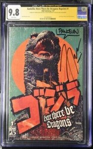 Godzilla:Here There Be Dragons Reprint (2024) 1 (CGC 9.8) Signed Tieri* Panosian