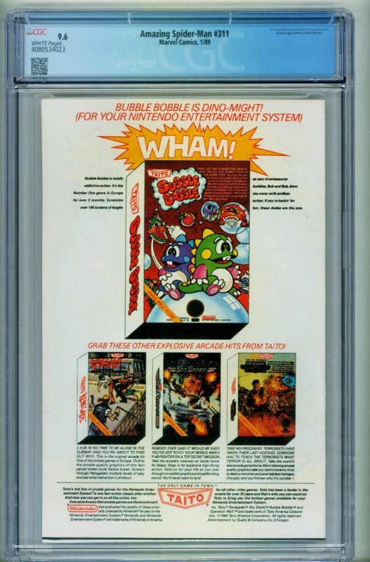 Amazing Spider-Man #311  1989 - Marvel -CGC 9.6 - Comic Book-4080534023