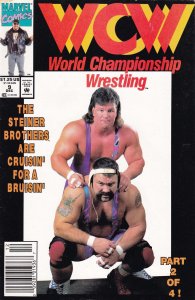 WCW World Championship Wrestling #9 (Newsstand) FN ; Marvel | Steiner Brothers