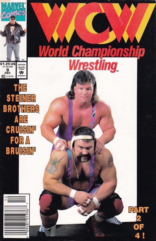 WCW World Championship Wrestling #9 (Newsstand) FN ; Marvel | Steiner Brothers