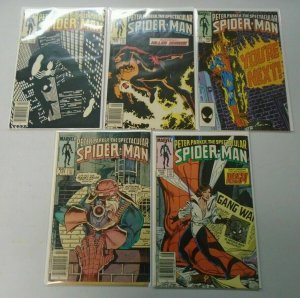 Spectacular Spider-Man lot 10 different 65c covers avg 5.0 VG FN (1985-86)