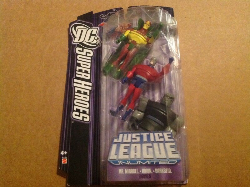 Justice League Unlimited Darkseid Mister Miracle & Orion 3 pack mint on card