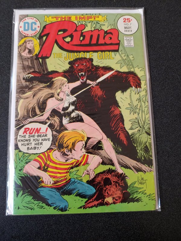 ​Rima The Jungle Girl #7 DC 1974 F + Joe Kubert