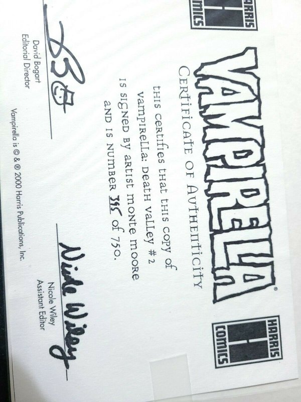 Signed NM+ Vampirella Monthly 24&26 Death Valley 1-2 Monte Moore