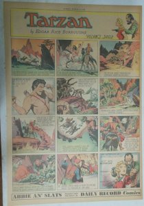 Tarzan Sunday Page #473 Burne Hogarth from 3/31/1940 Very Rare ! Full Page Size 