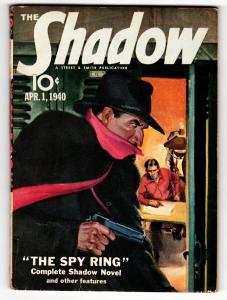 SHADOW Pulp Magazine APR 1 1940-MAXWELL GRANT-GRAVES GLADNEY