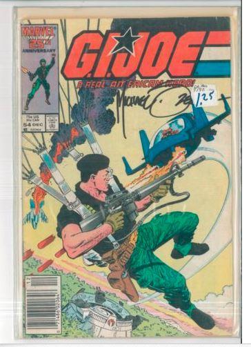 Marvel Comics G.I. JOE #54 AUTOGRAPHED BY LEGENDARY ARTIST MIKE ZECK W/COA