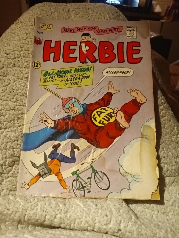 HERBIE #22 Acg 1966* AMERICAN COMICS SILVER AGE Superhero The Fat Fury Whitney C