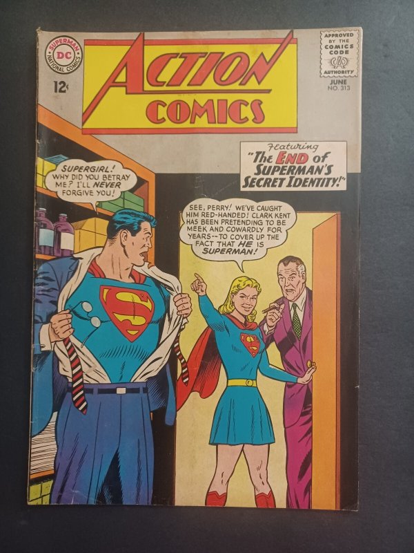 Action Comics #313 - Supergirl - Batman - 1964 - VG